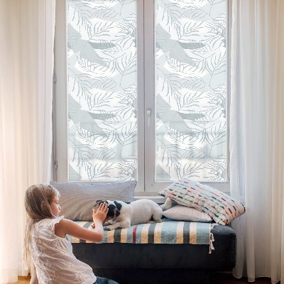 Matinė plėvelė langams su vitražo efektu Subtilūs lapai