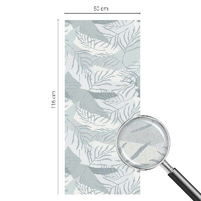 Matinė plėvelė langams su vitražo efektu Subtilūs lapai