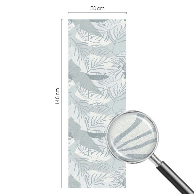 Matinė plėvelė langams su vitražo efektu Subtilūs lapai