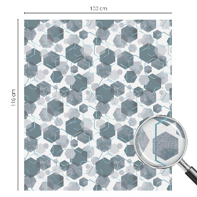 Pieninė plėvelė langams su raštu Geometriniai šešiakampiai