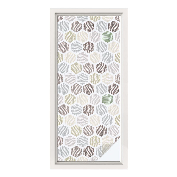 Matinė klijuojama plėvelė langams Geometrinės bangos