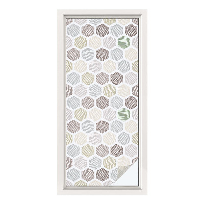 Matinė klijuojama plėvelė langams Geometrinės bangos