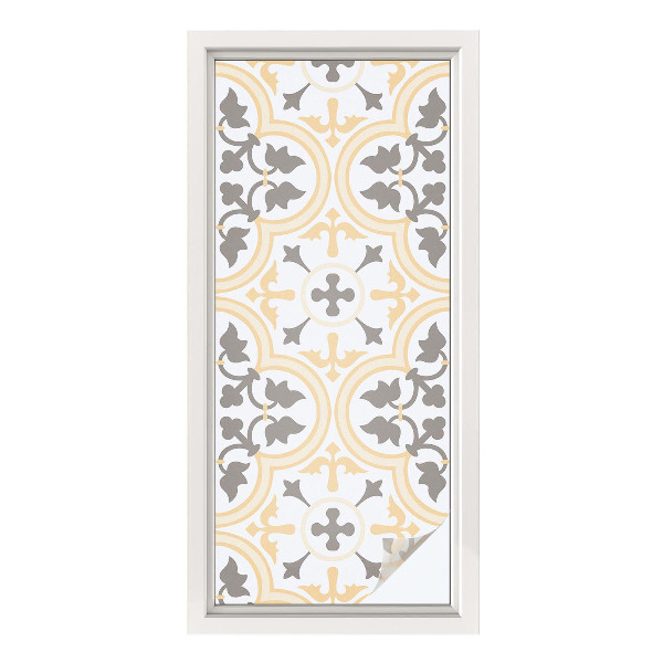 Matinė plėvelė langams su vitražo efektu Augalų raštai