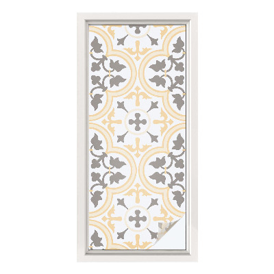 Matinė plėvelė langams su vitražo efektu Augalų raštai