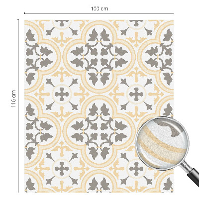 Matinė plėvelė langams su vitražo efektu Augalų raštai