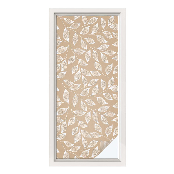 Plėvelė langams privatumui vitražas Lapai gamta