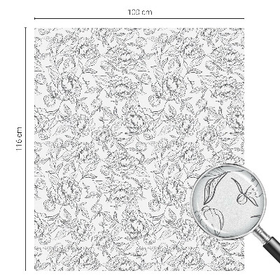 Matinė klijuojama plėvelė langams Gėlių motyvas