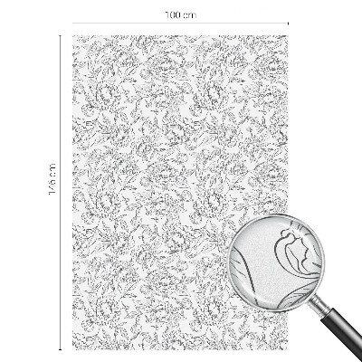 Matinė klijuojama plėvelė langams Gėlių motyvas