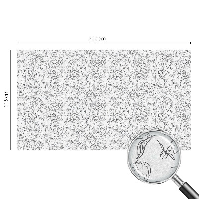 Matinė klijuojama plėvelė langams Gėlių motyvas