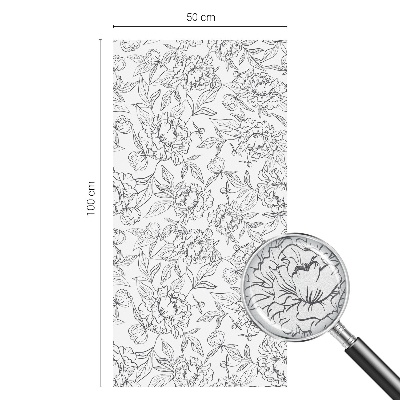 Matinė klijuojama plėvelė langams Gėlių motyvas