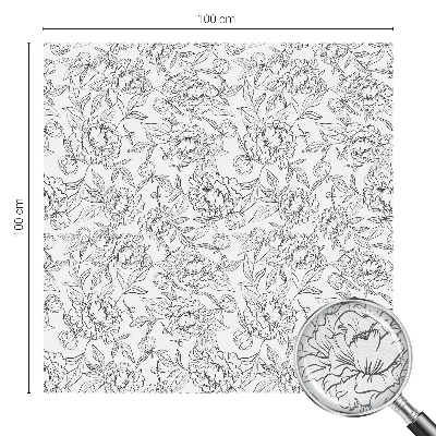 Matinė klijuojama plėvelė langams Gėlių motyvas