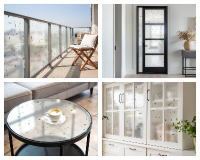 Matinė klijuojama plėvelė langams Išsklaidyti elementai