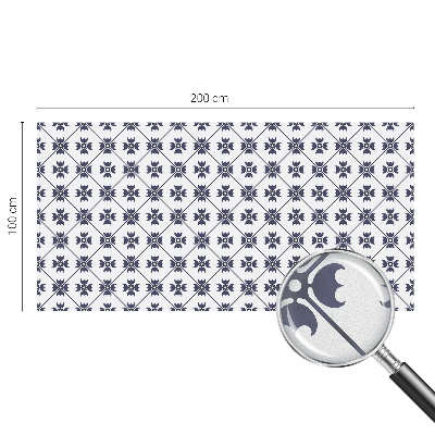 Matinė plėvelė langams su vitražo efektu Augalų motyvas