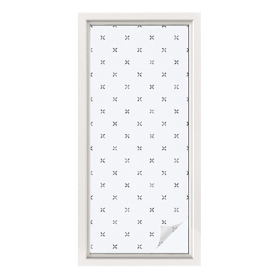 Matinė klijuojama plėvelė langams Geometriniai kryžiai