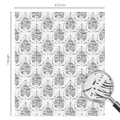 Pieninė plėvelė langams su raštu Lapų elegancija