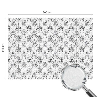 Pieninė plėvelė langams su raštu Lapų elegancija