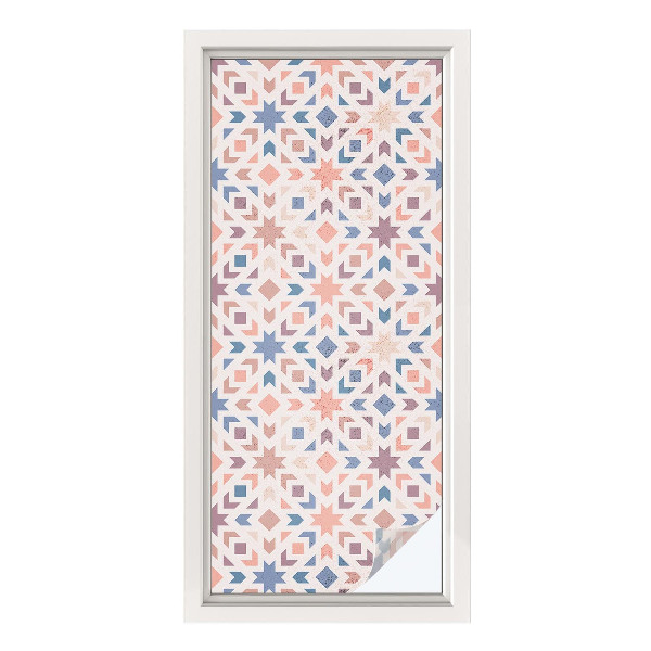 Matinė plėvelė langams su vitražo efektu Spalvingi raštai