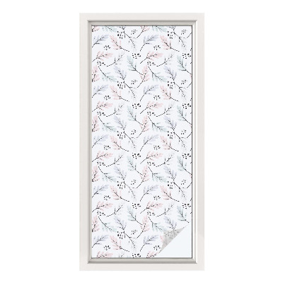 Pieninė plėvelė langams su raštu Augalų lapai