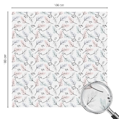 Pieninė plėvelė langams su raštu Augalų lapai