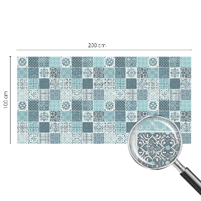 Matinė plėvelė langams su vitražo efektu Boho plytelės