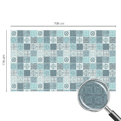 Matinė plėvelė langams su vitražo efektu Boho plytelės