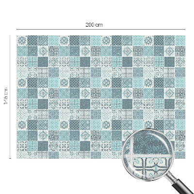 Matinė plėvelė langams su vitražo efektu Boho plytelės