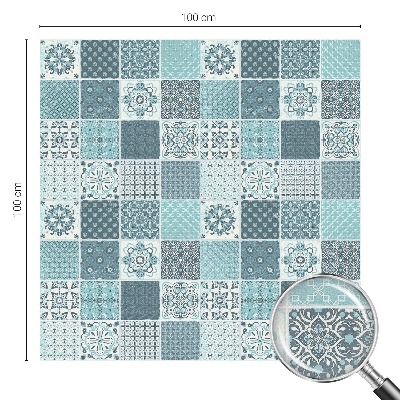 Matinė plėvelė langams su vitražo efektu Boho plytelės