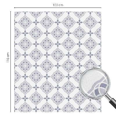 Plėvelė langams privatumui vitražas Gėlių rombai