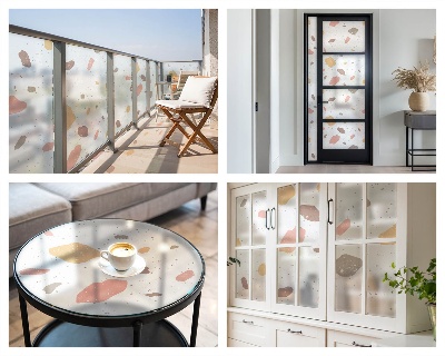 Plėvelė langams privatumui vitražas Abstraktus teracas