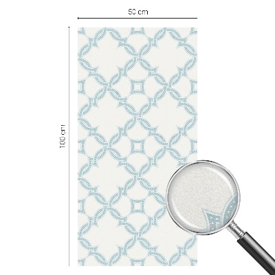 Nepermatoma plėvelė langams Mėlyna geometrija