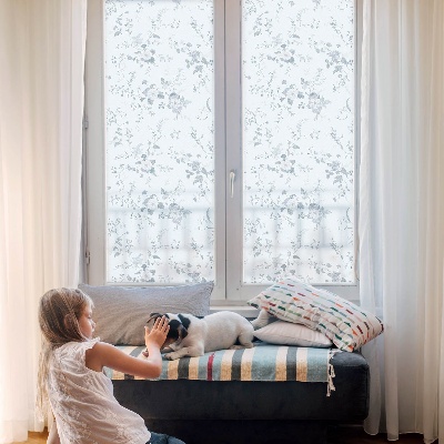 Plėvelė langams privatumui vitražas Subtilūs žiedai