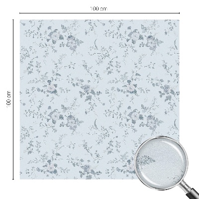 Plėvelė langams privatumui vitražas Subtilūs žiedai