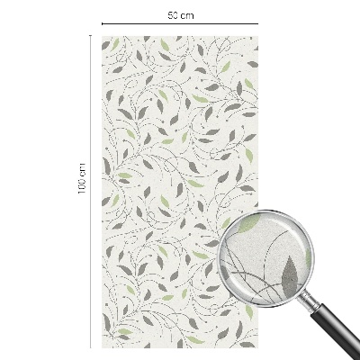 Pieninė plėvelė langams su raštu Ūglių lapai