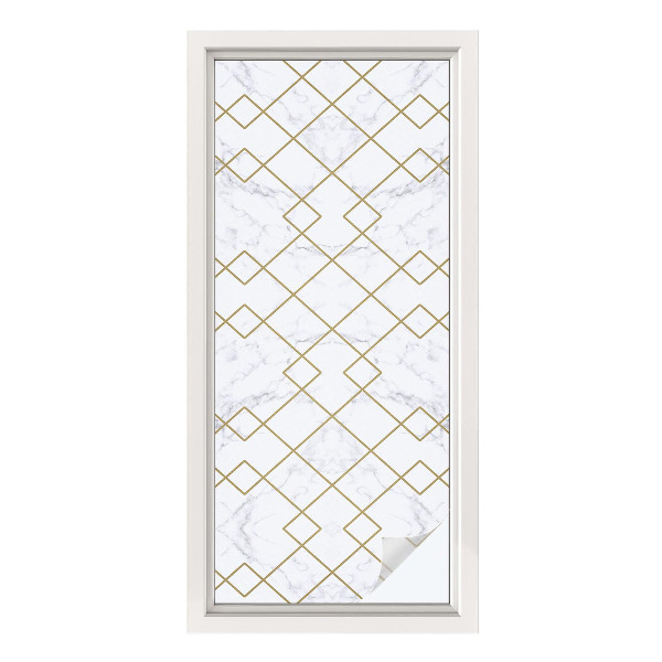 Matinė plėvelė langams su vitražo efektu Geometrinės linijos