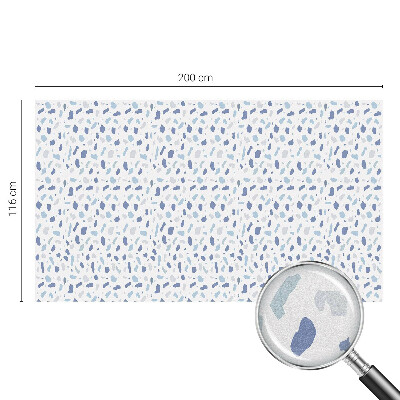 Plėvelė langams privatumui vitražas Mėlyni raštai