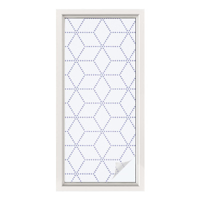 Matinė plėvelė langams su vitražo efektu Violetiniai rombai