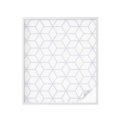 Matinė plėvelė langams su vitražo efektu Violetiniai rombai