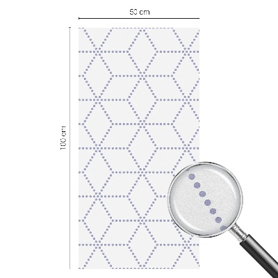 Matinė plėvelė langams su vitražo efektu Violetiniai rombai