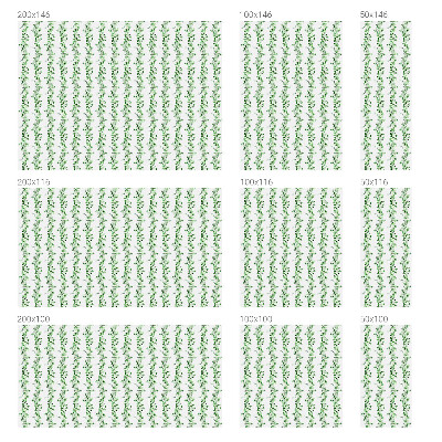 Plėvelė langams privatumui vitražas Žalios girliandos