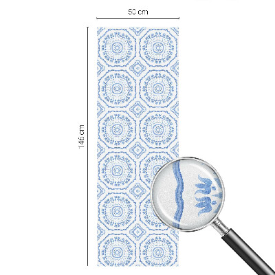 Matinė plėvelė langams su vitražo efektu Gėlių ornamentai