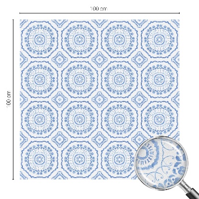 Matinė plėvelė langams su vitražo efektu Gėlių ornamentai