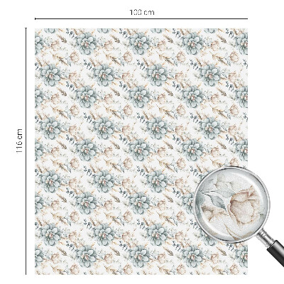 Matinė plėvelė langams su vitražo efektu Gėlių elegancija