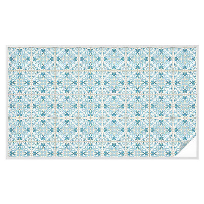 Matinė plėvelė langams su vitražo efektu Gėlių plytelės