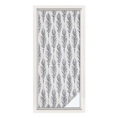 Pieninė plėvelė langams su raštu Elegantiškos plunksnos