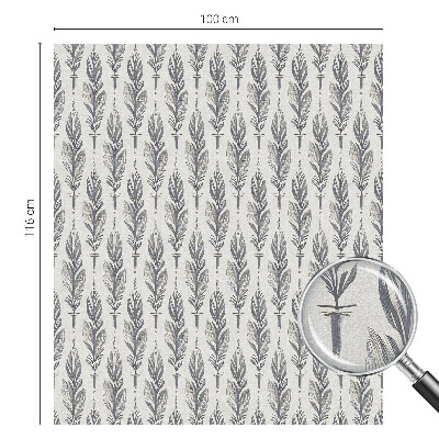 Pieninė plėvelė langams su raštu Elegantiškos plunksnos