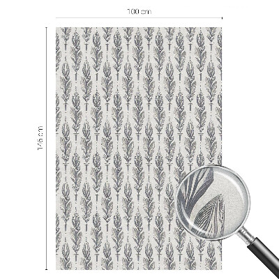 Pieninė plėvelė langams su raštu Elegantiškos plunksnos