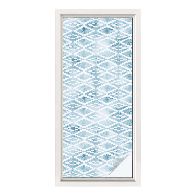 Pieninė plėvelė langams su raštu Mėlyni rombai