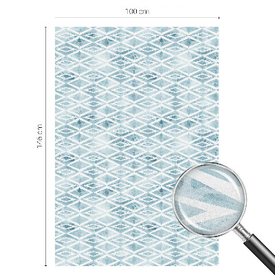 Pieninė plėvelė langams su raštu Mėlyni rombai