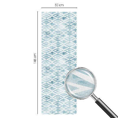 Pieninė plėvelė langams su raštu Mėlyni rombai