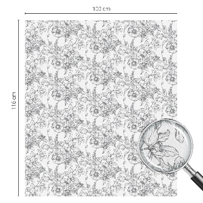 Nepermatoma plėvelė langams Gėlių elegancija